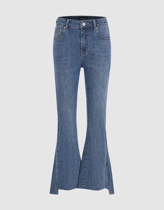 Split Hem Flare Jeans