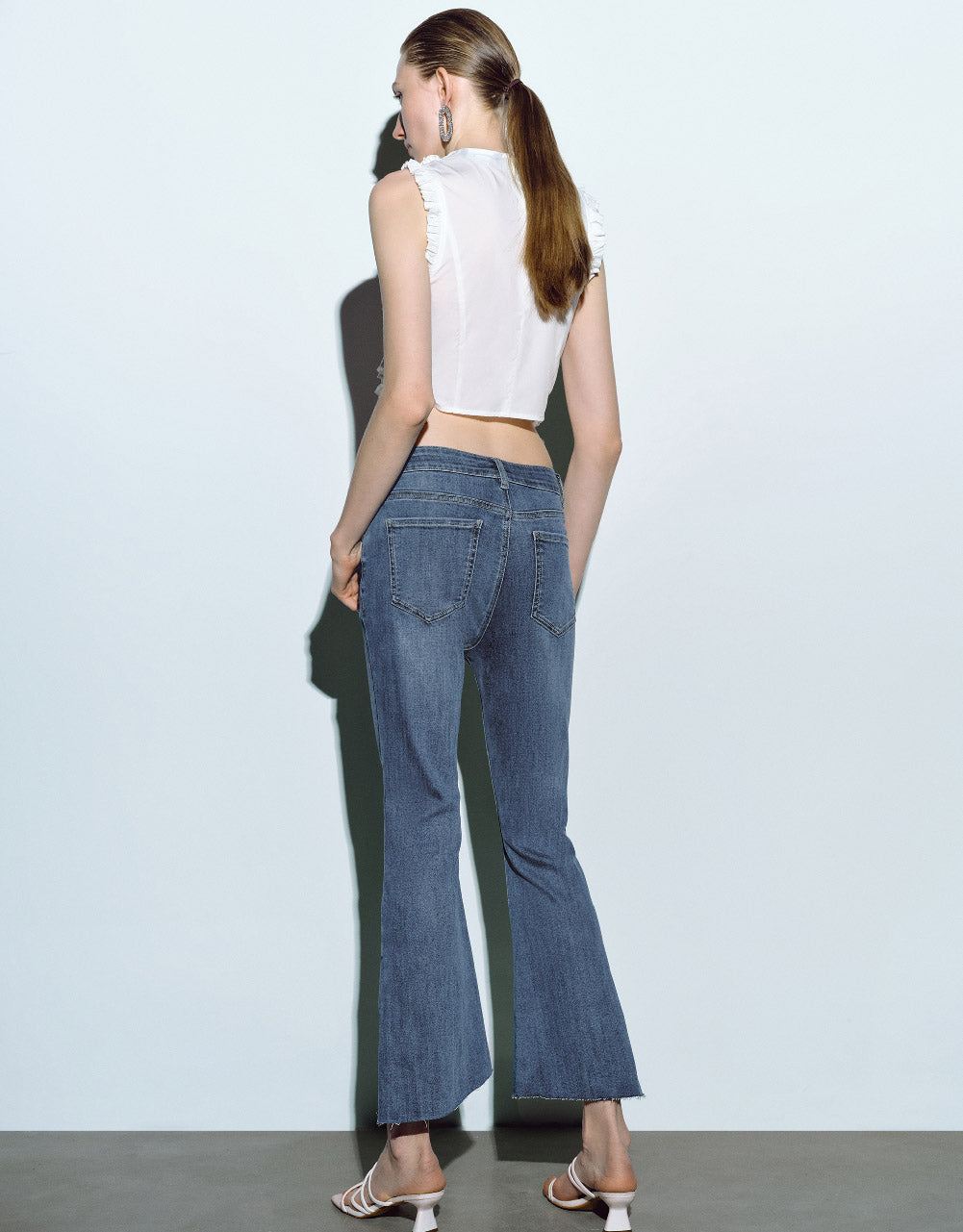 Split Hem Flare Jeans