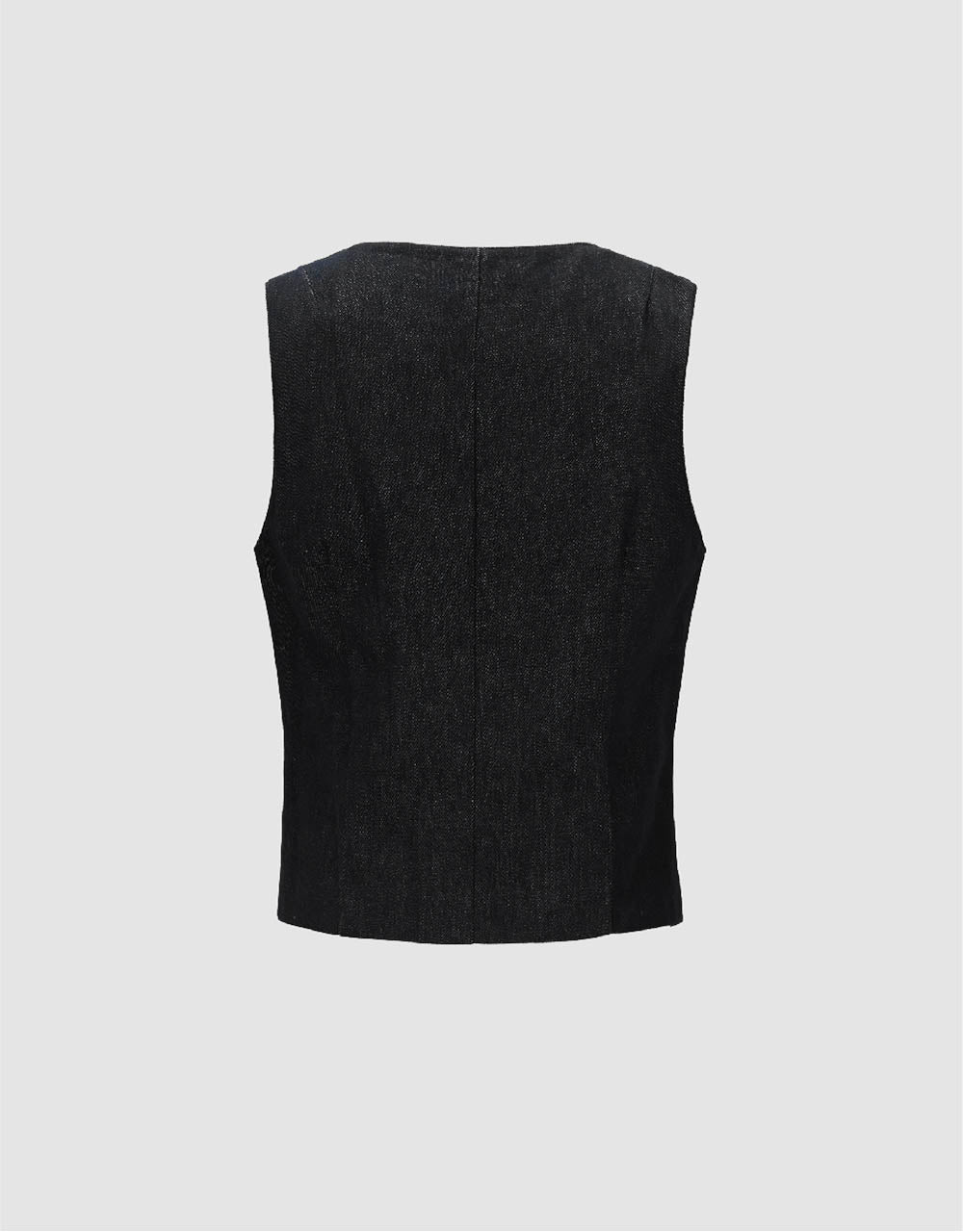 U Neck Denim Waistcoat