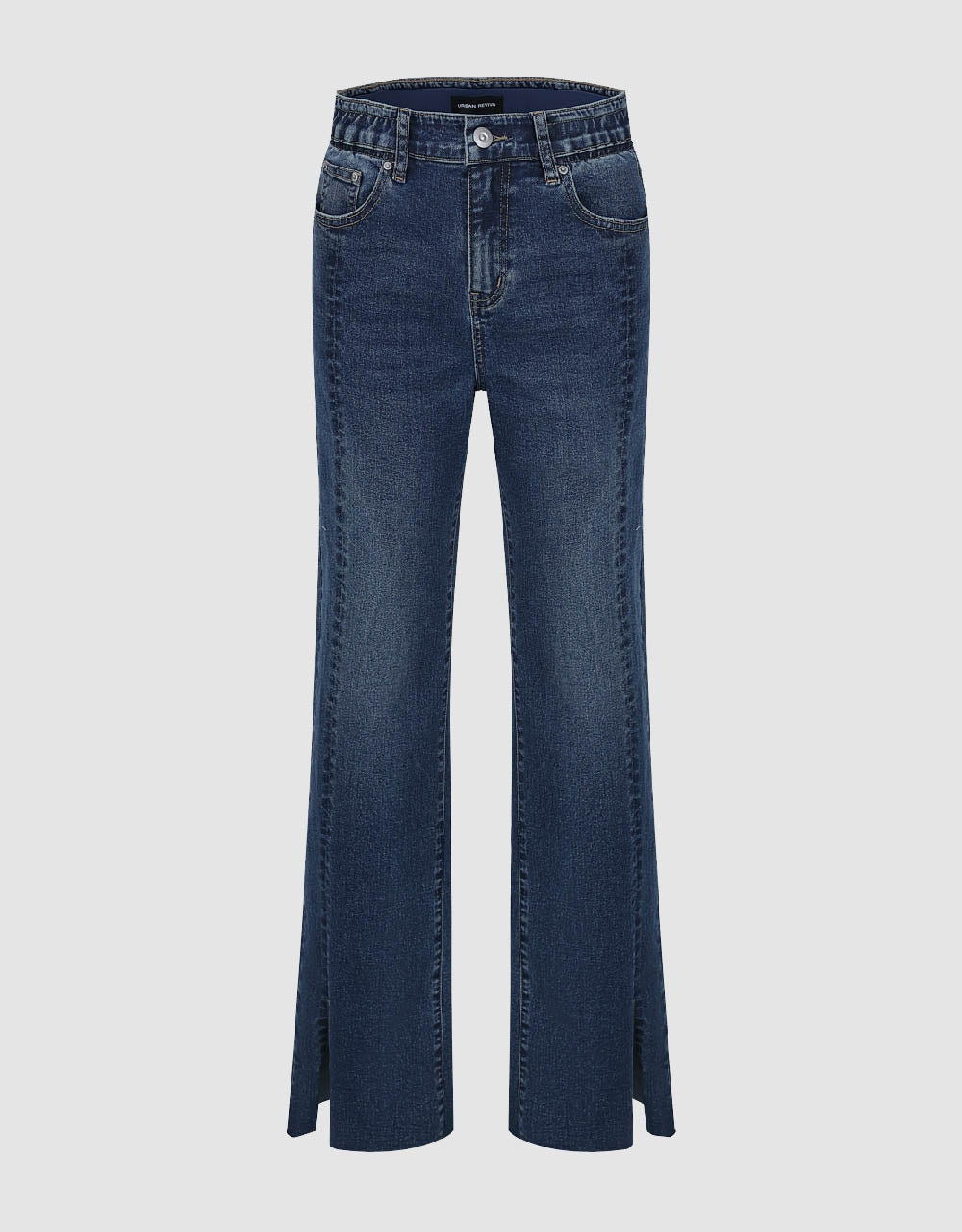 Split Hem Straight Jeans
