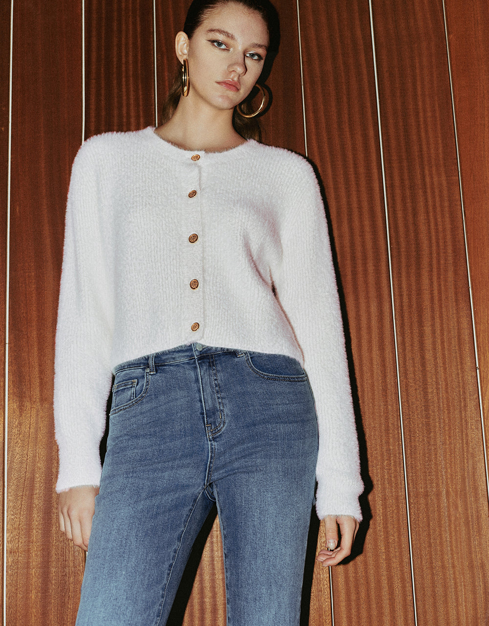Raw Hem Flare Jeans