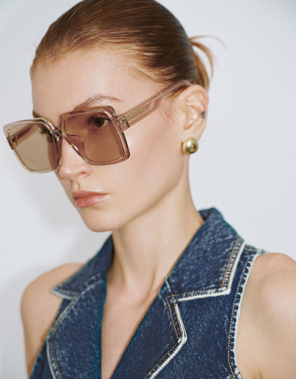 Notch Lapel Denim Waistcoat