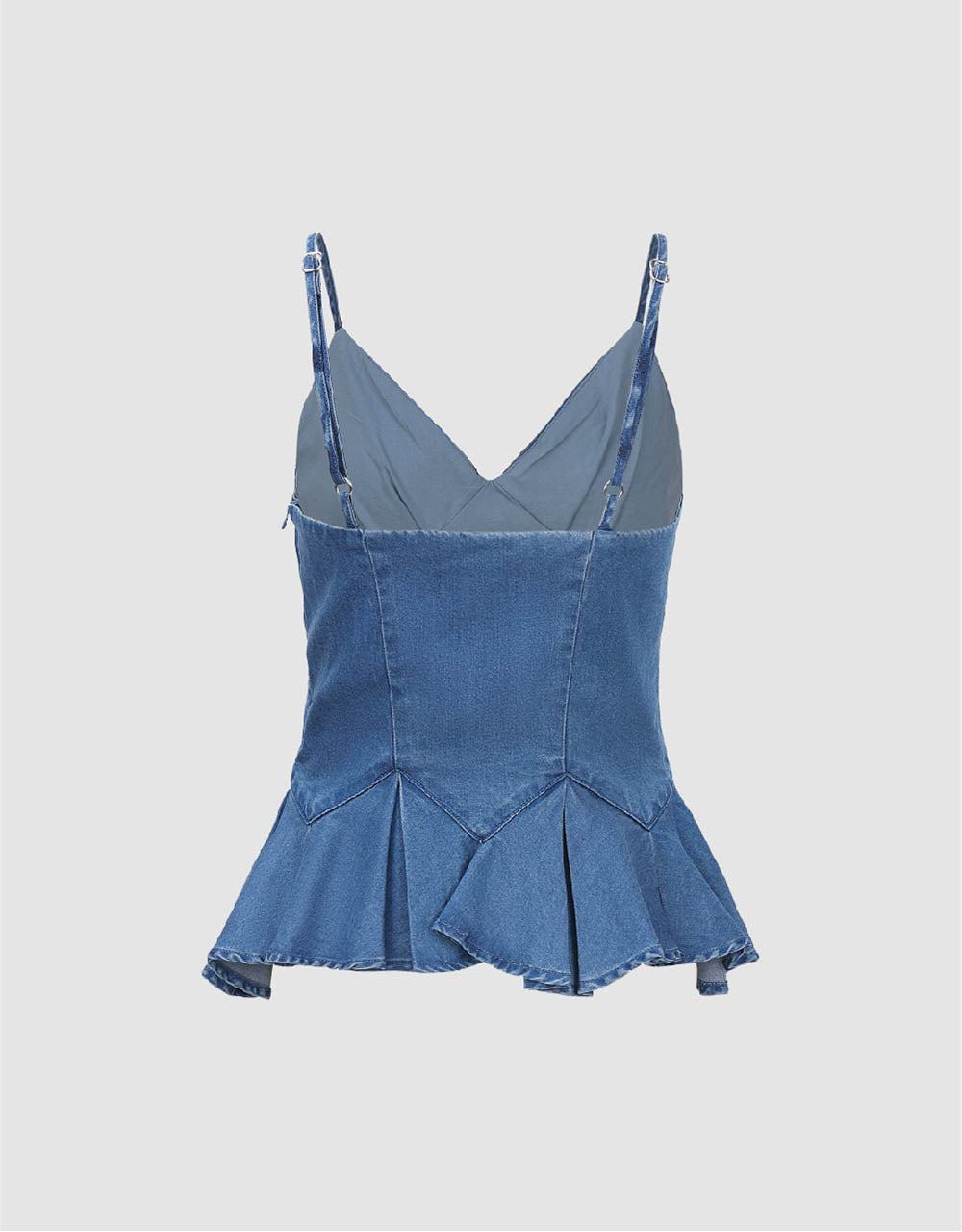 V-Neck Skinny Denim Cami Top