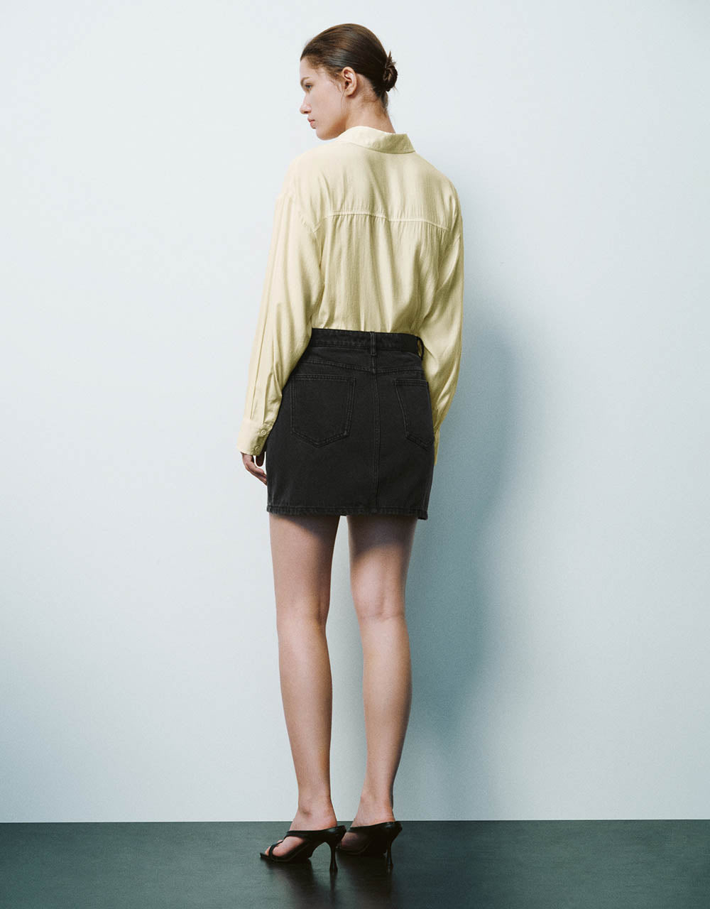 Mini Straight Denim Skirt