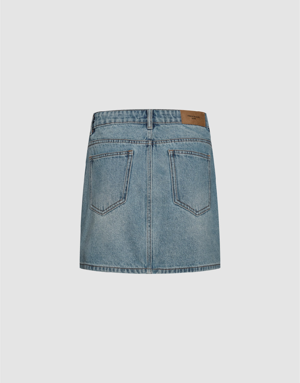 Mini Straight Denim Skirt
