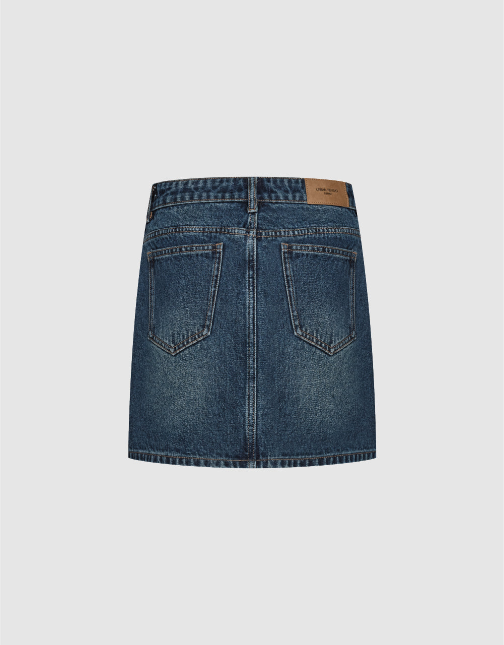 Mini Straight Denim Skirt