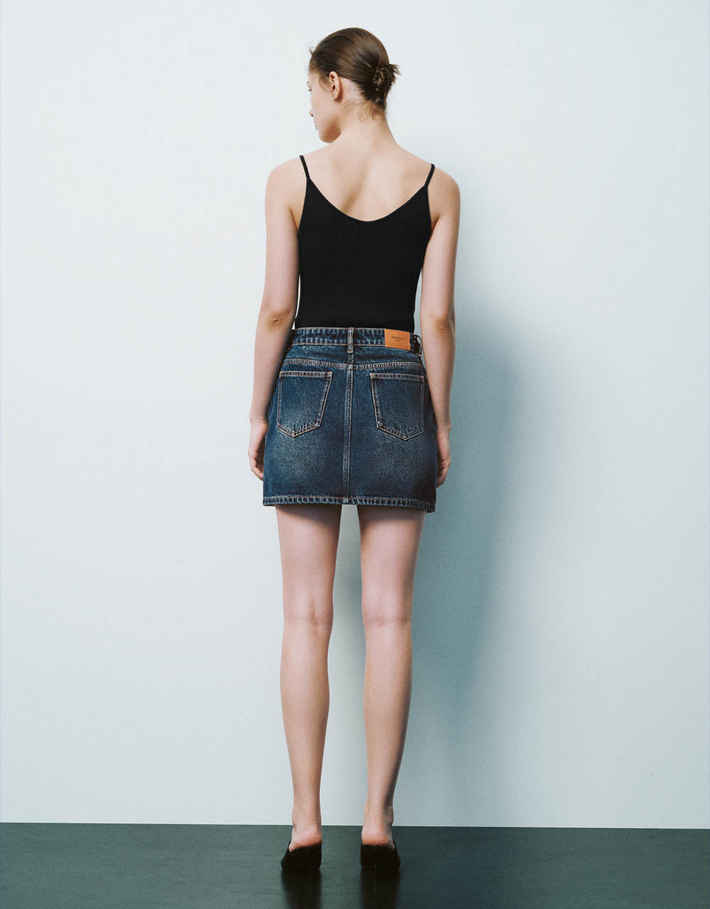 Mini Straight Denim Skirt