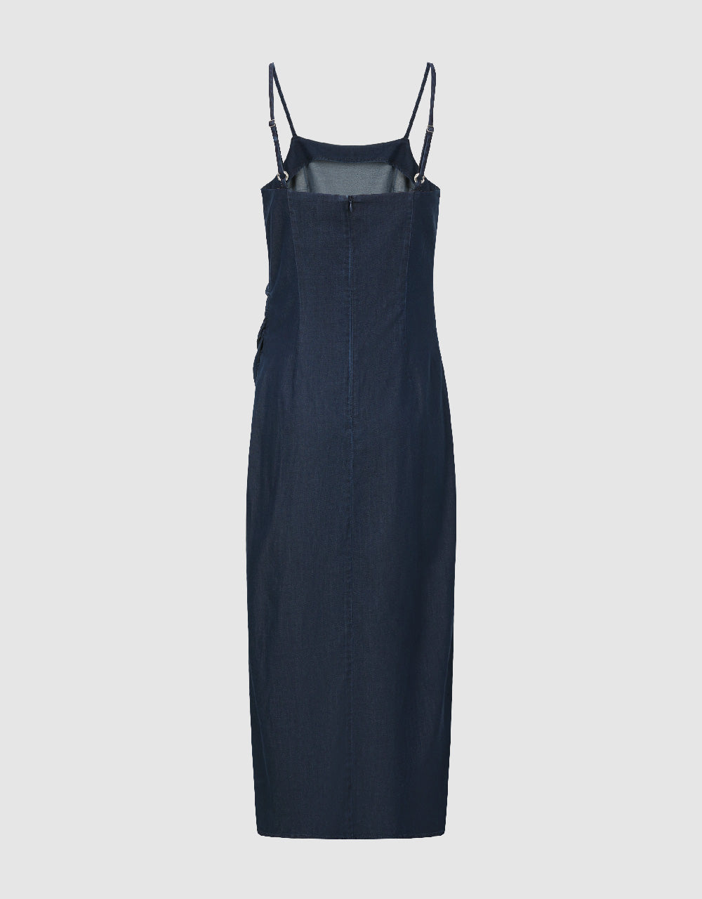 Ruched Denim Cami Dress