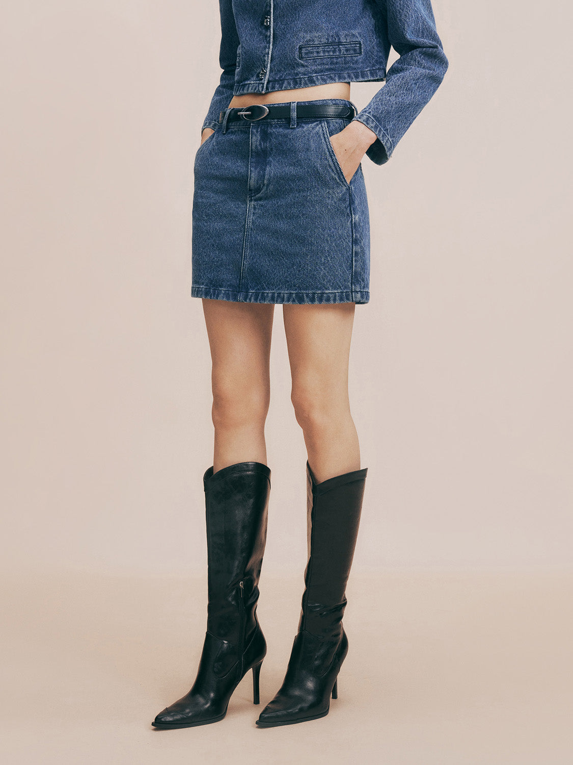 Midi Denim Skirt