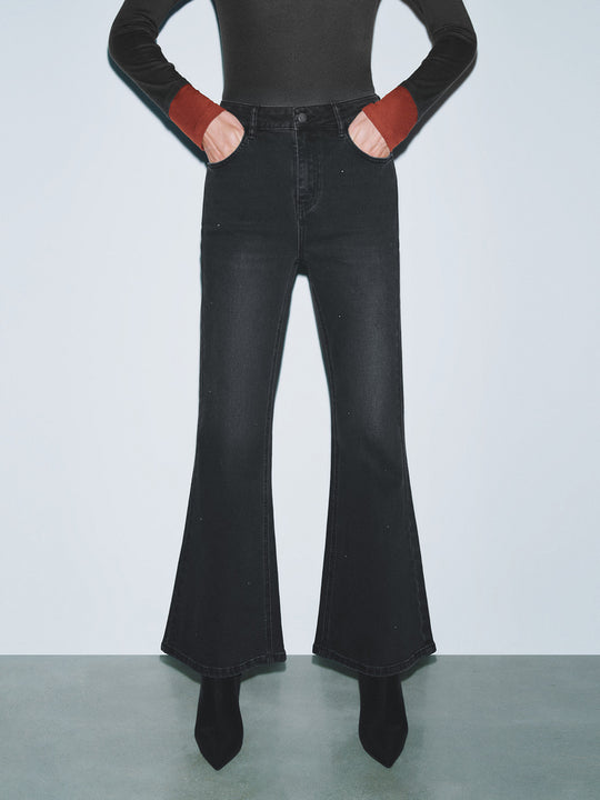 Flared Leg Denim Jeans