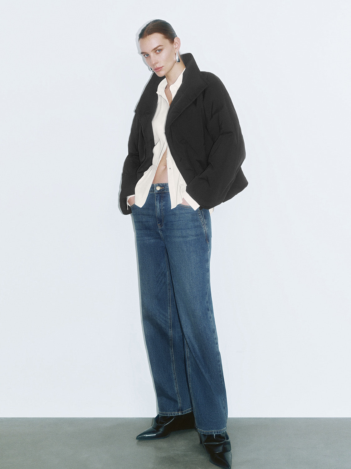 Straight Leg Denim Jeans