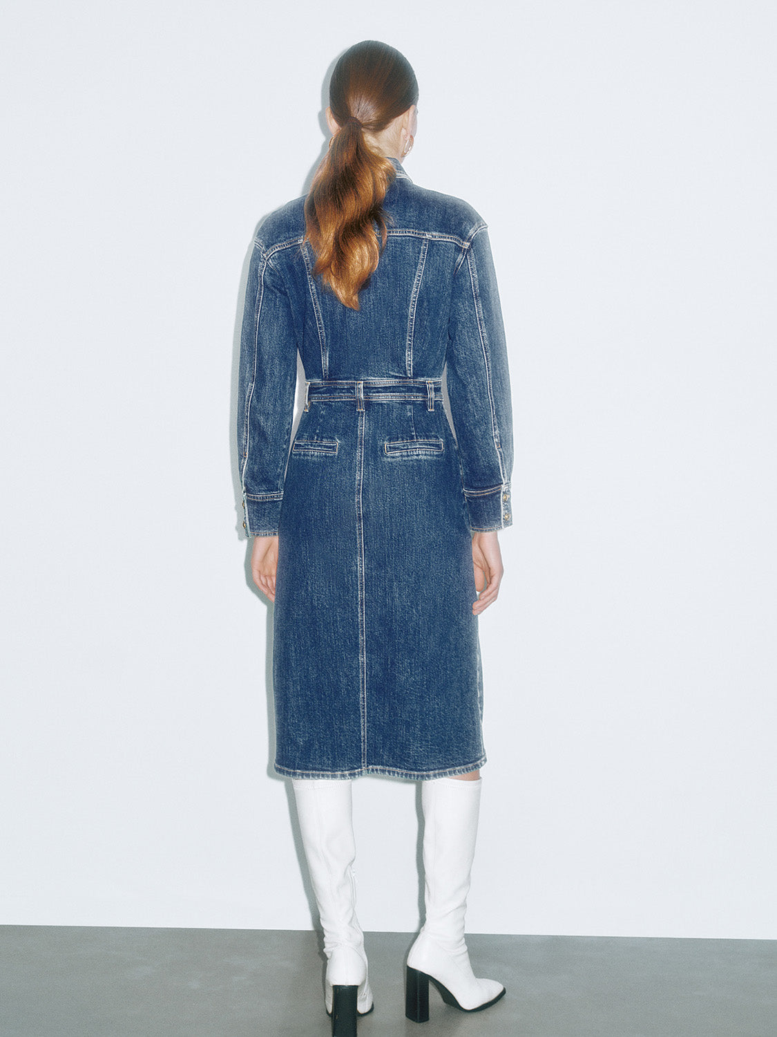 Shirt Collar Denim Dresses