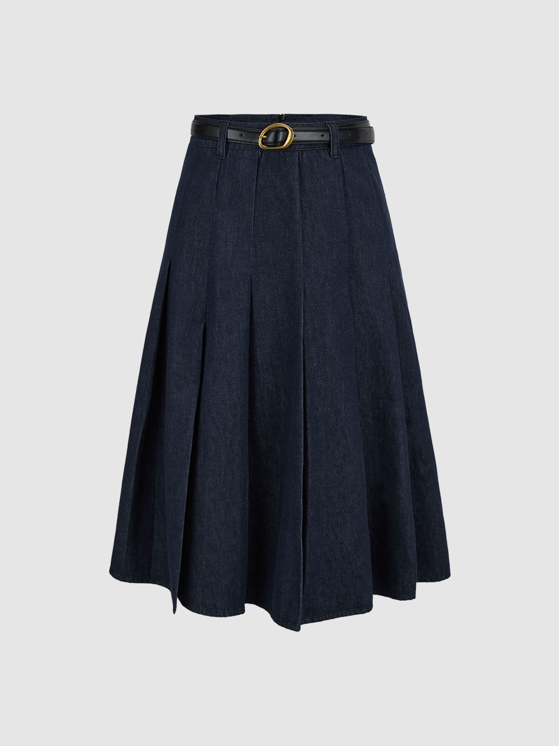 Maxi Denim Pleated Skirts