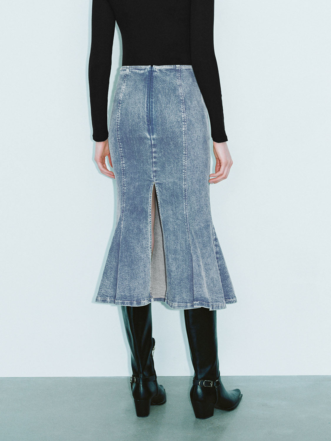 Denim Fishtail Skirts