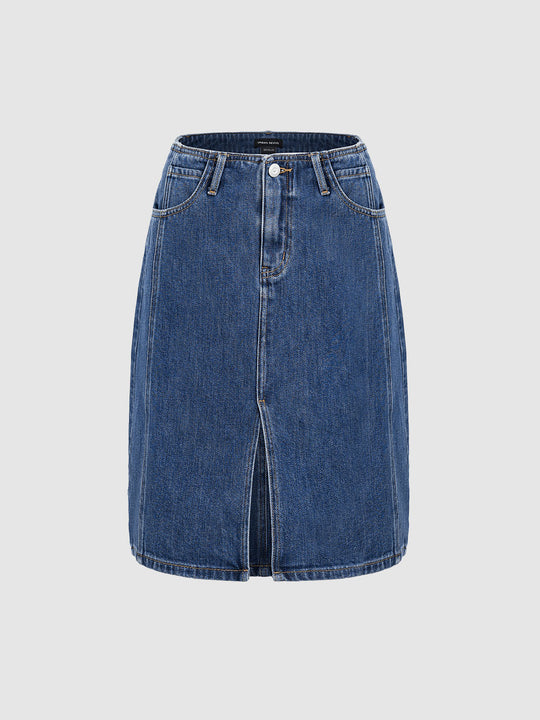 Midi Denim Skirts