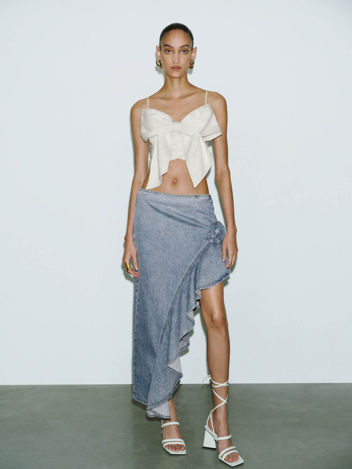 Irregular Hem Denim Skirts