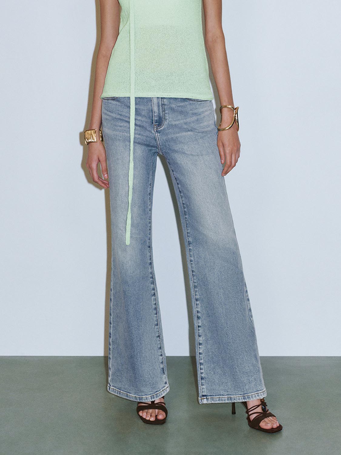 Flared Leg Denim Jeans