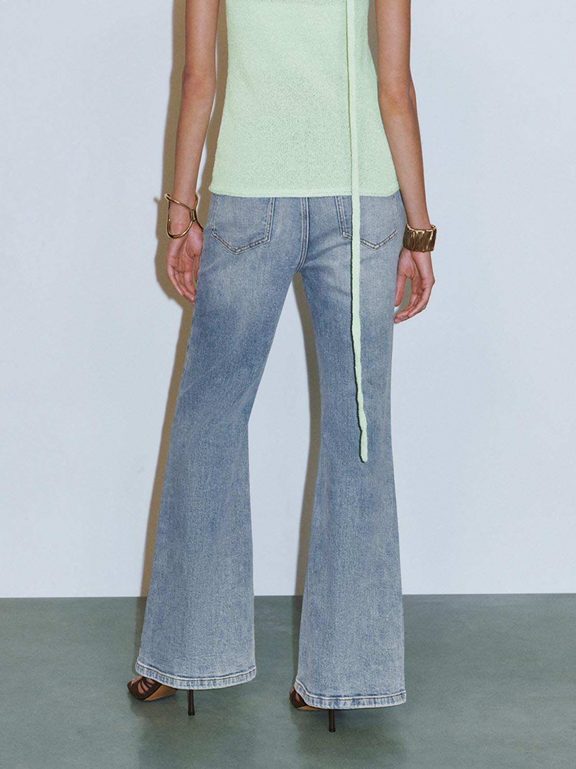 Flared Leg Denim Jeans