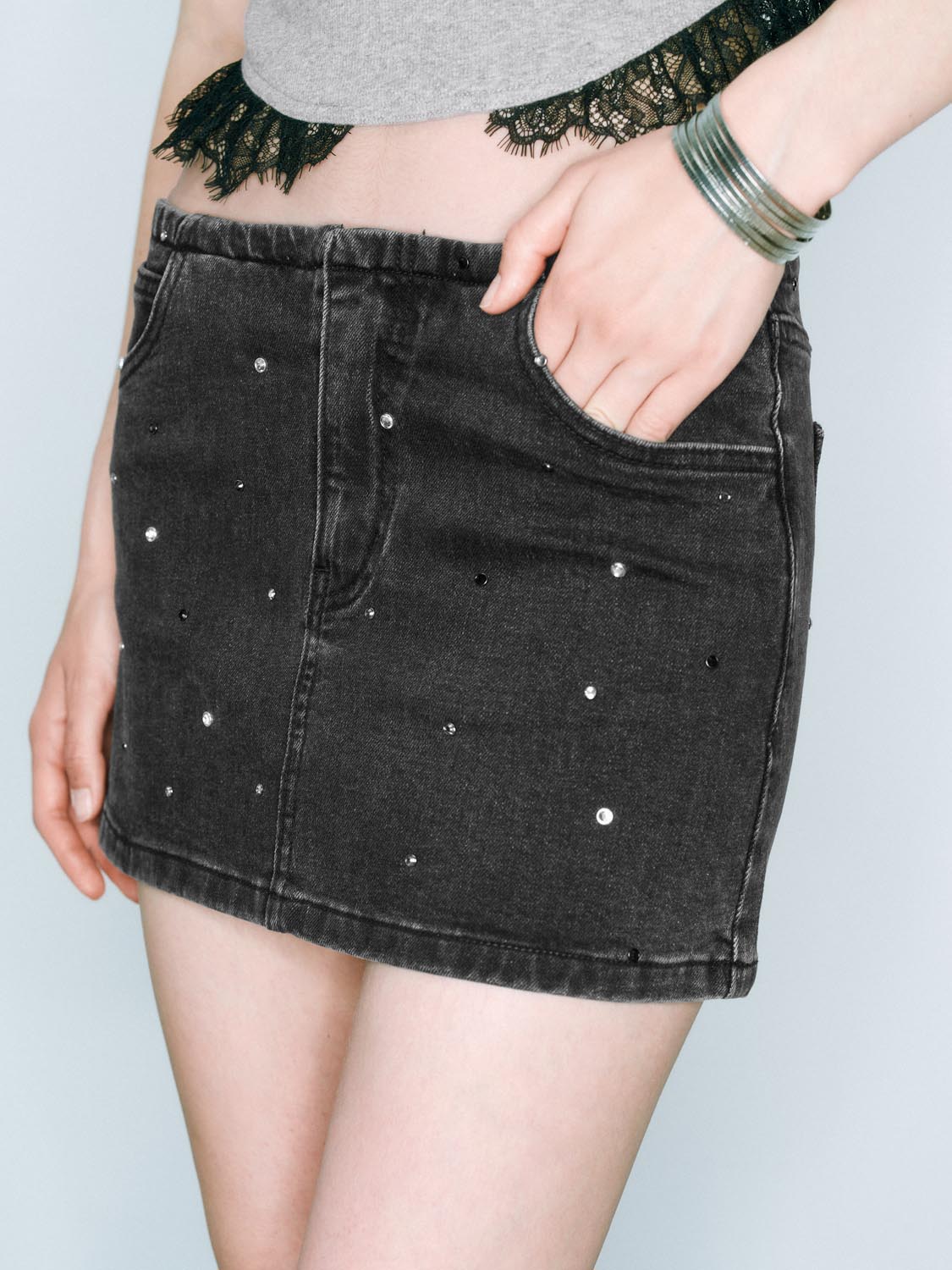 Denim Mini Skirts