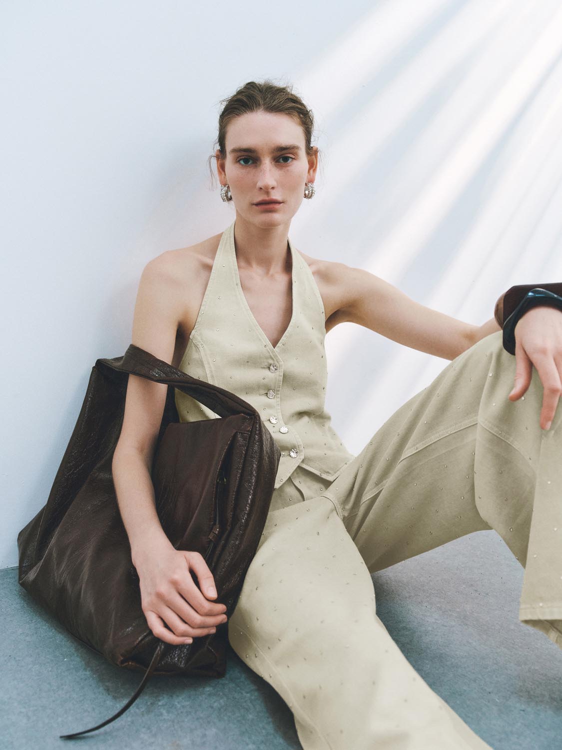 Denim Halter Neck Waistcoats