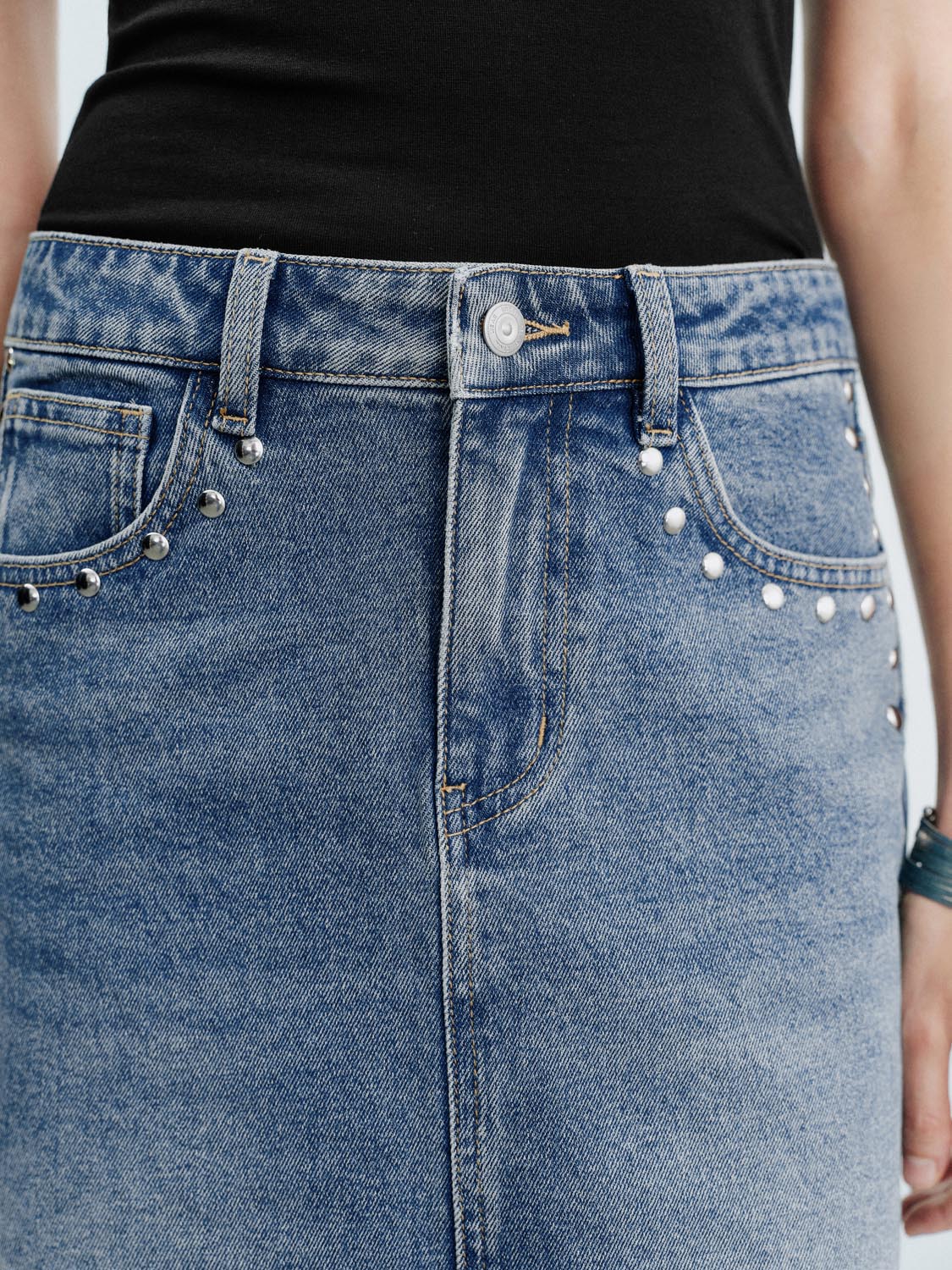 Denim Midi Skirts