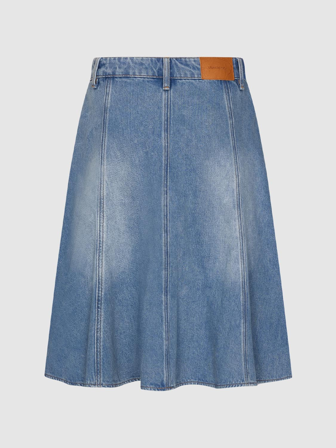 Circle Denim Midi Skirts