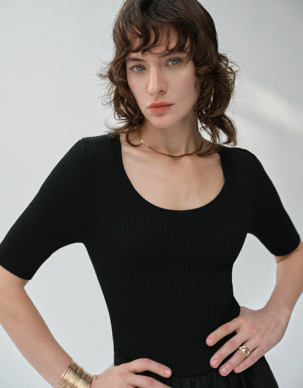 Crew Neck Knitted Dress