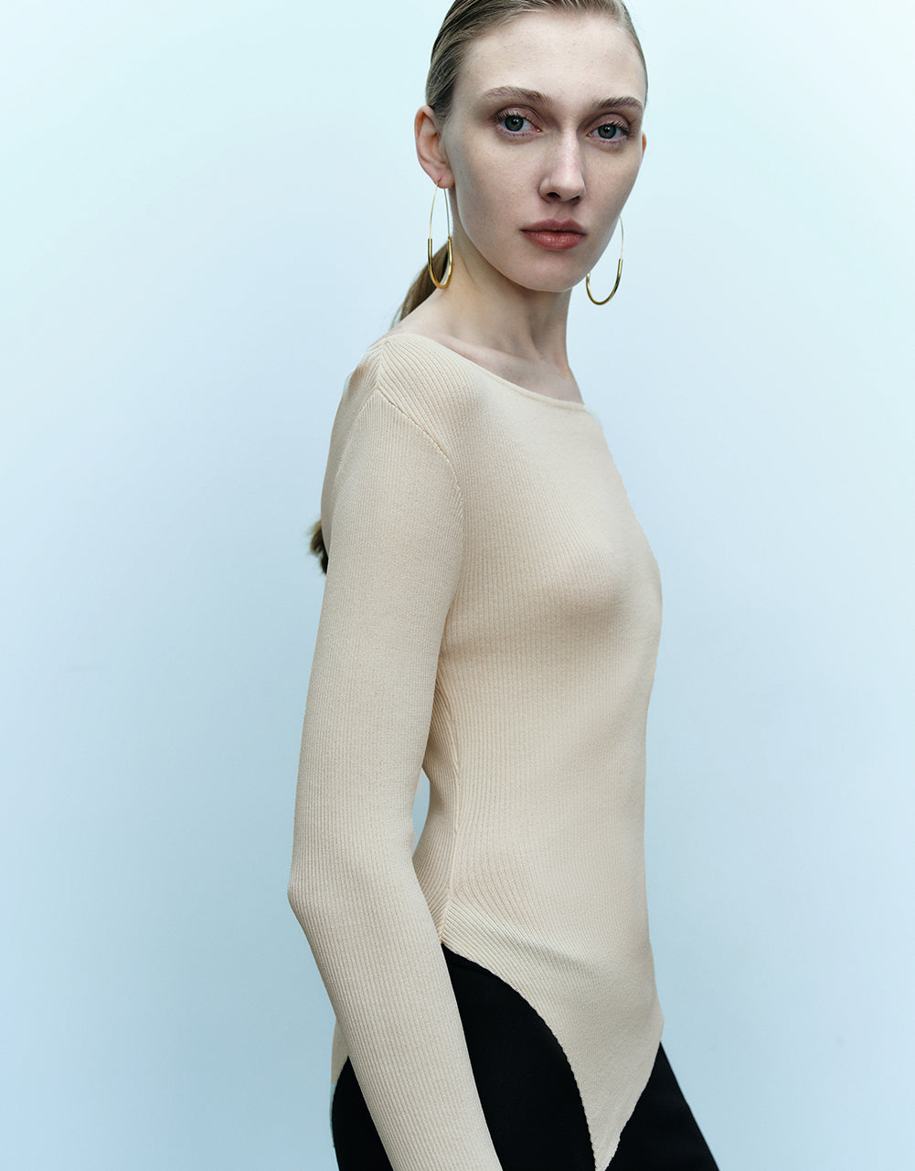 One Shoulder Knitted T-Shirt