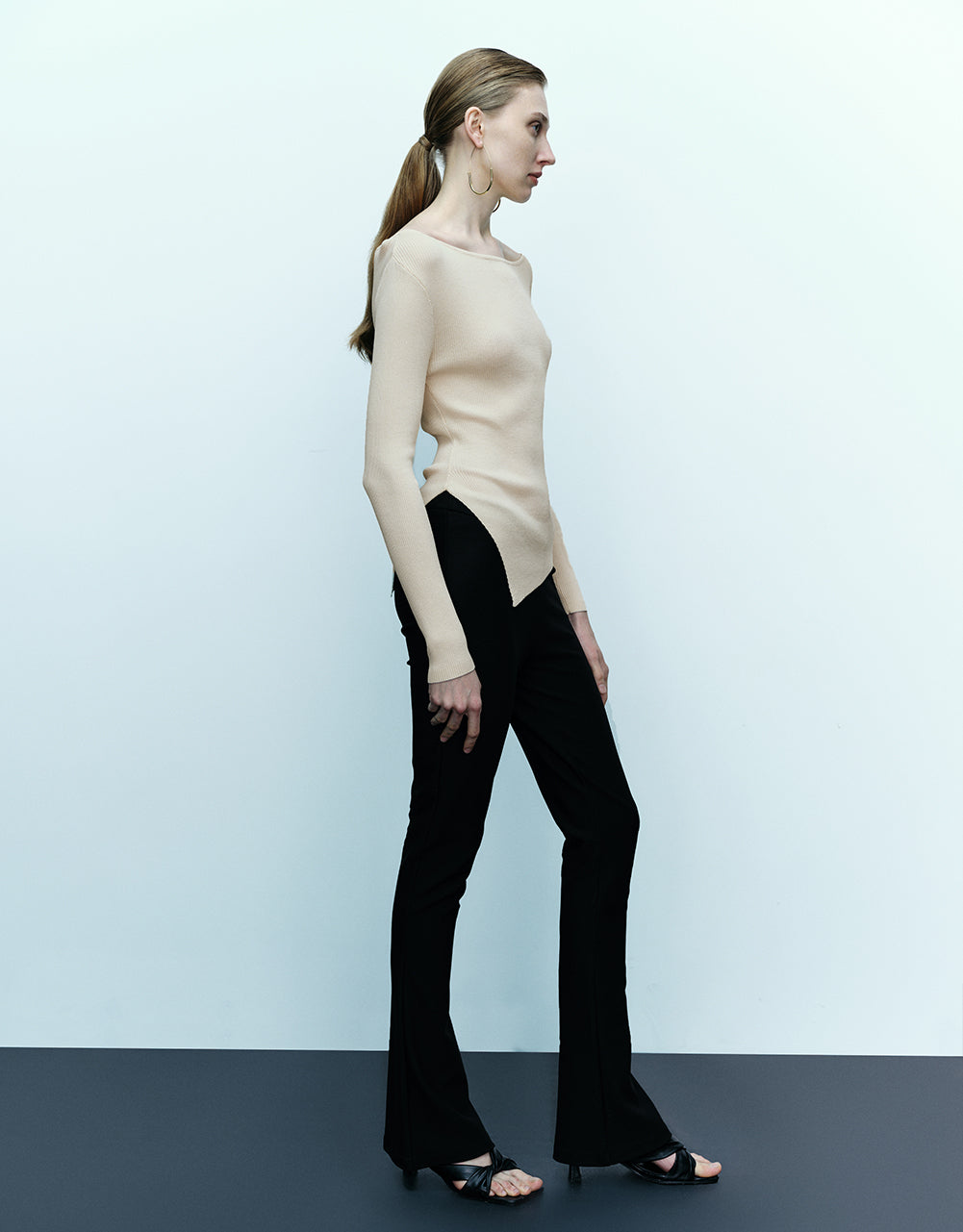 One Shoulder Knitted T-Shirt