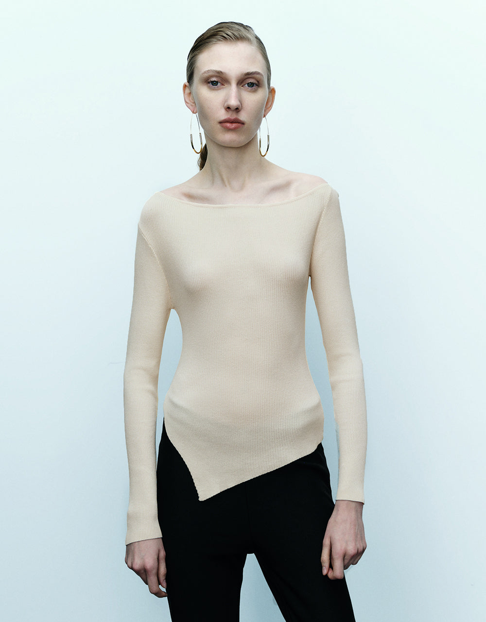 One Shoulder Knitted T-Shirt