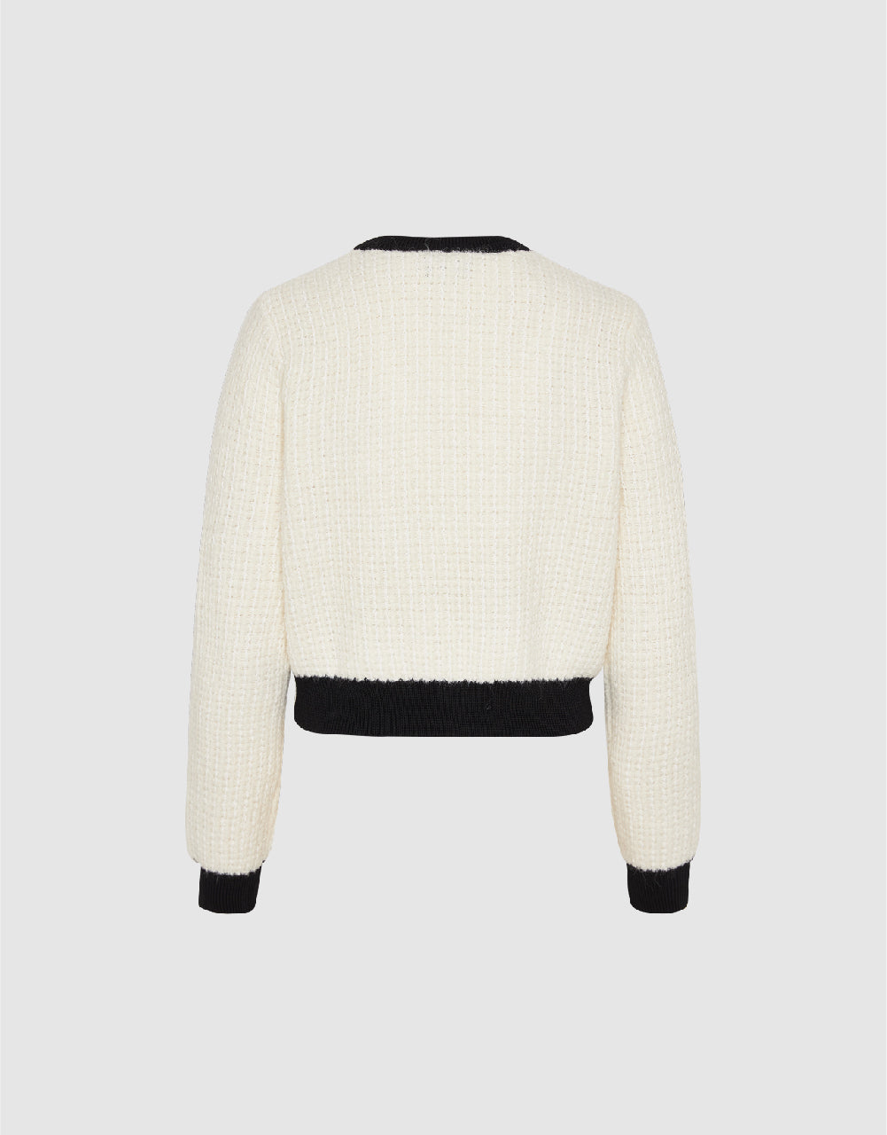 Crew Neck Knitted Cardigan