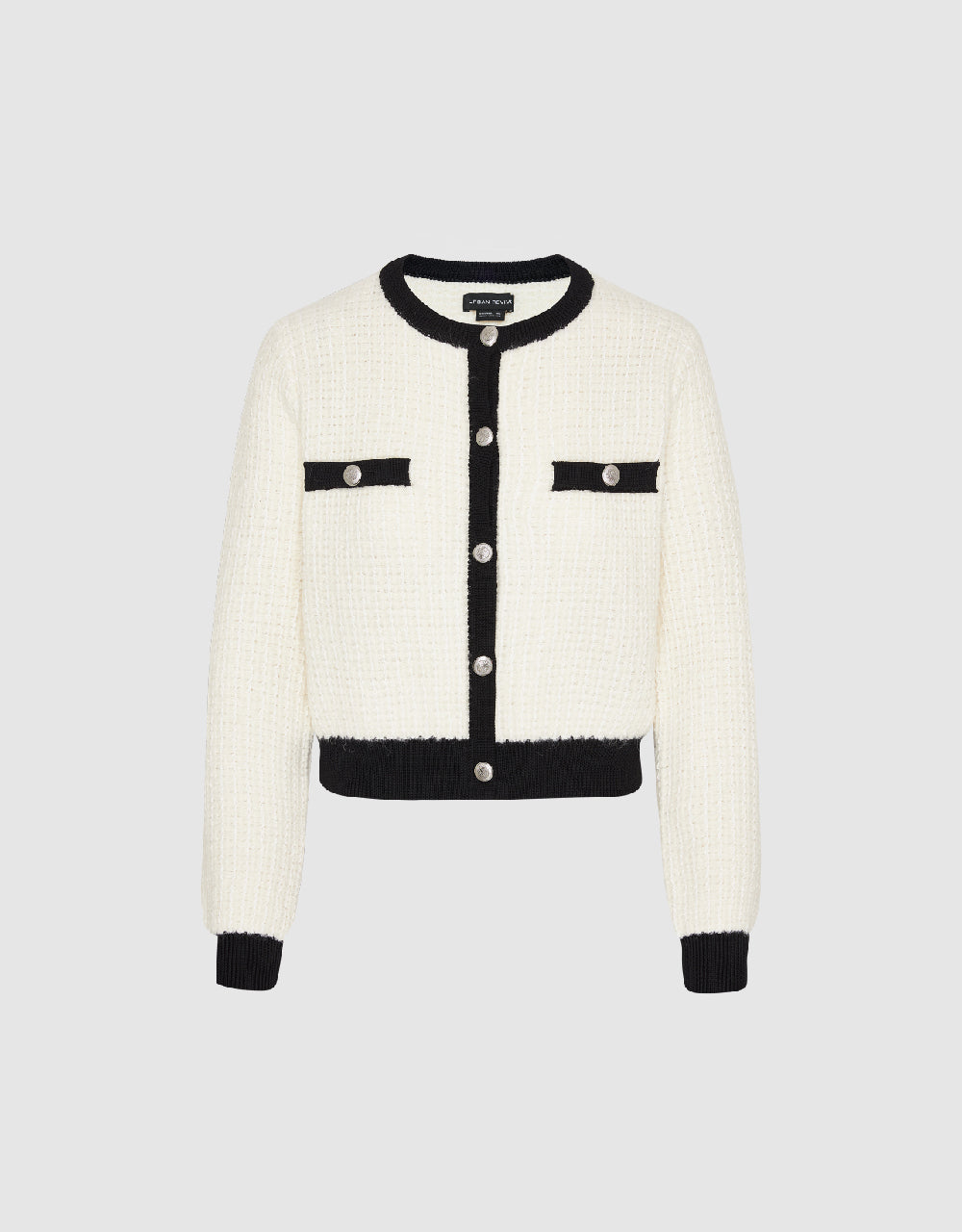 Crew Neck Knitted Cardigan