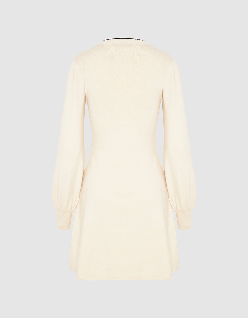 Bow Décor Crew Neck Knitted Dress