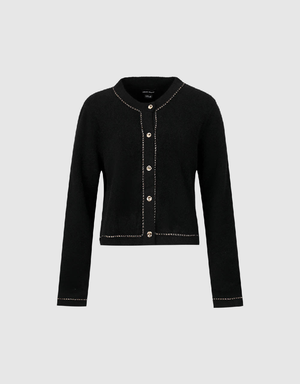 Crew Neck Knitted Cardigan