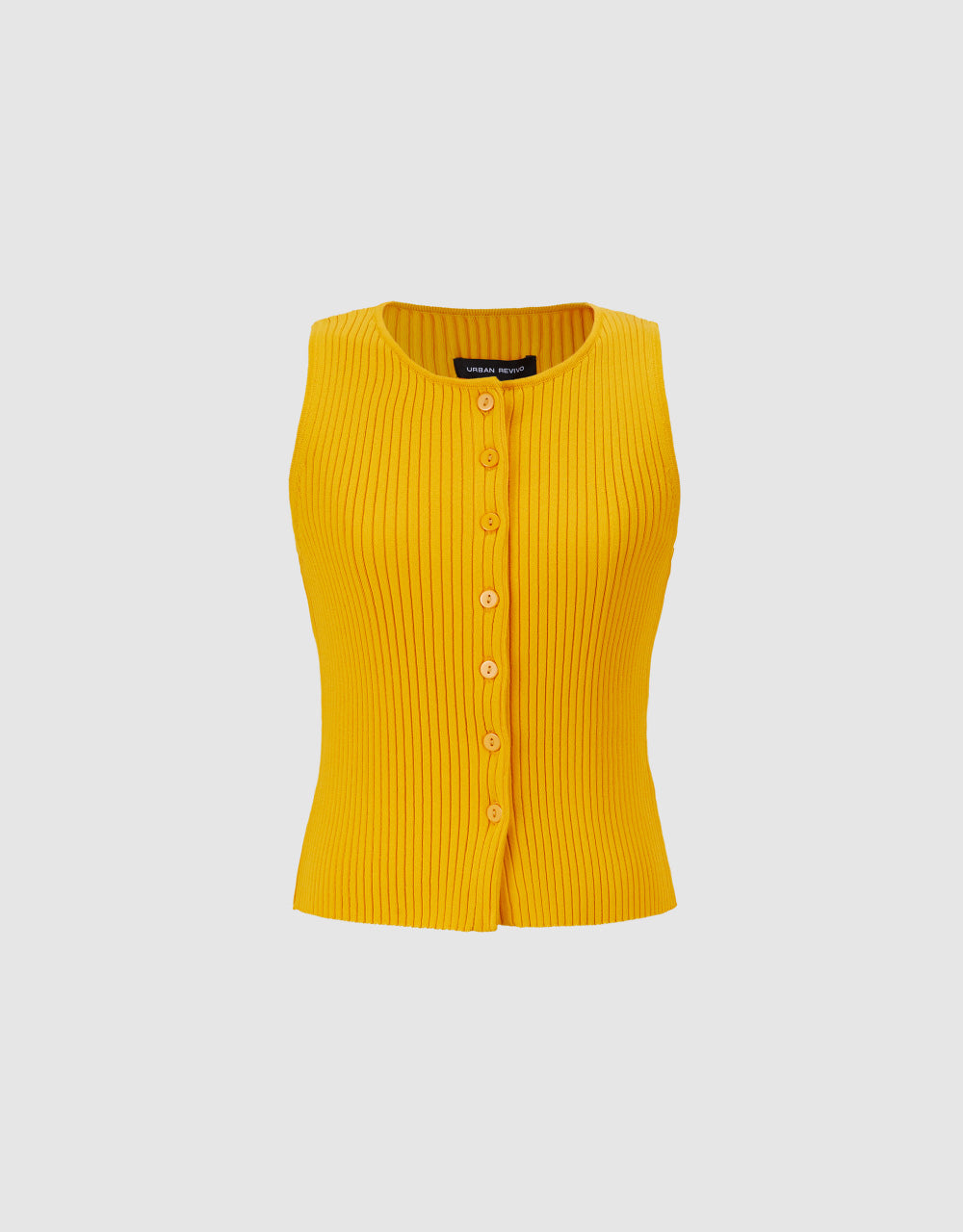 Button Up Sleeveless Knitted Top