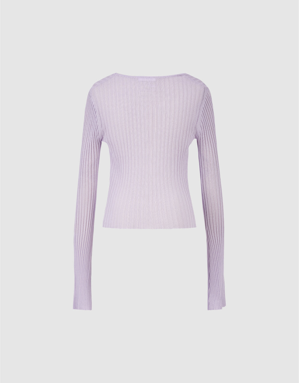 2 In 1 Square-Cut Collar Knitted T-Shirt