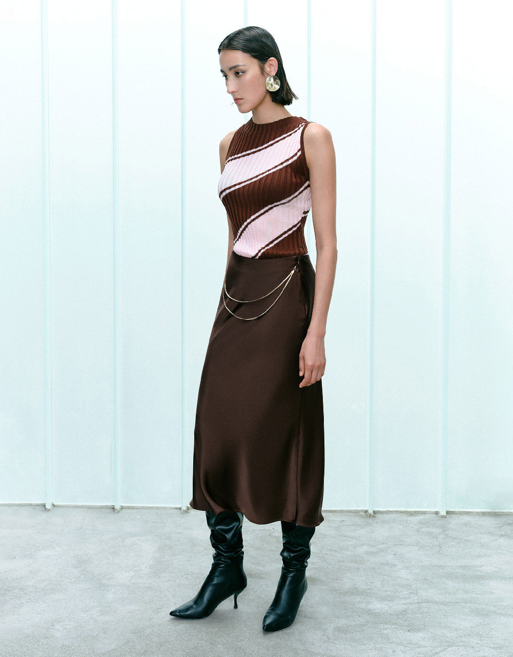 Striped Knitted Vest