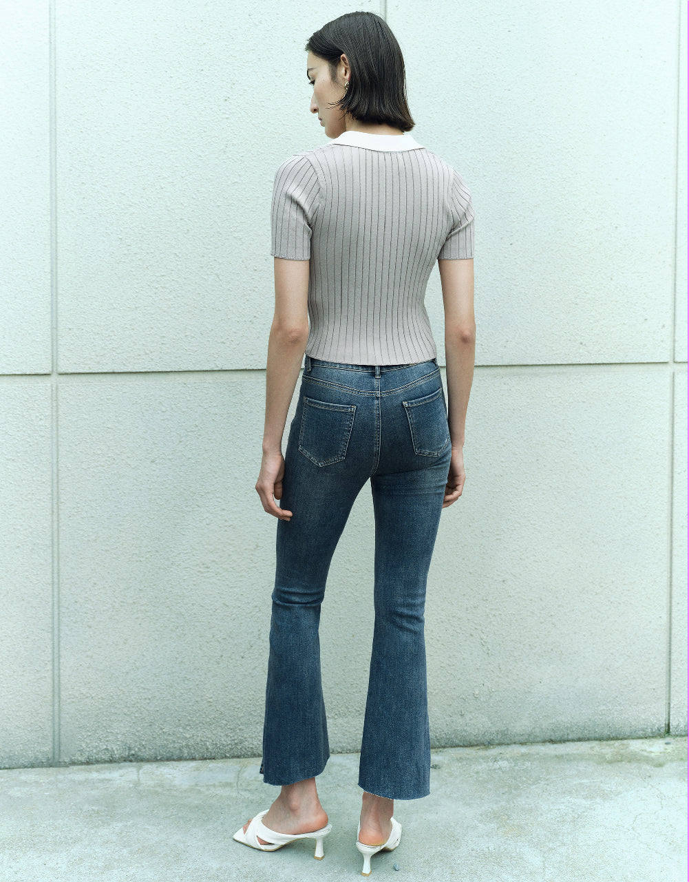 Straight Knitted Polo T-Shirt