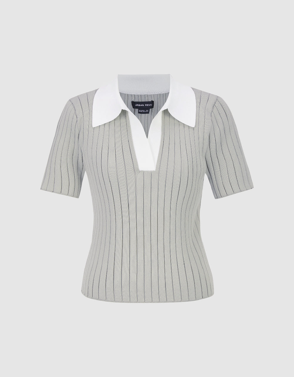 Straight Knitted Polo T-Shirt