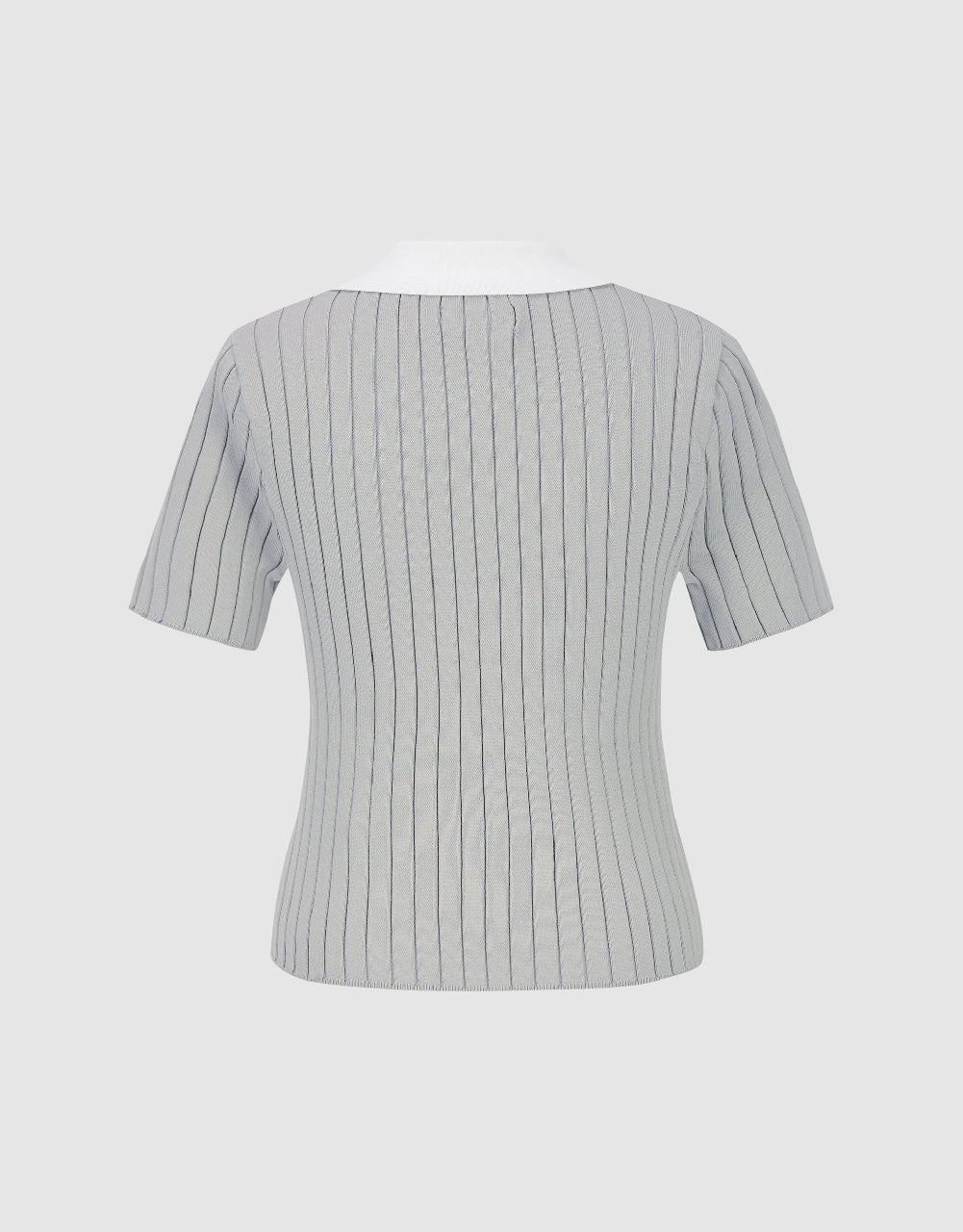 Straight Knitted Polo T-Shirt