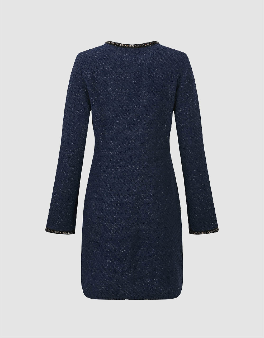 Tweed Crew Neck Knitted Dress