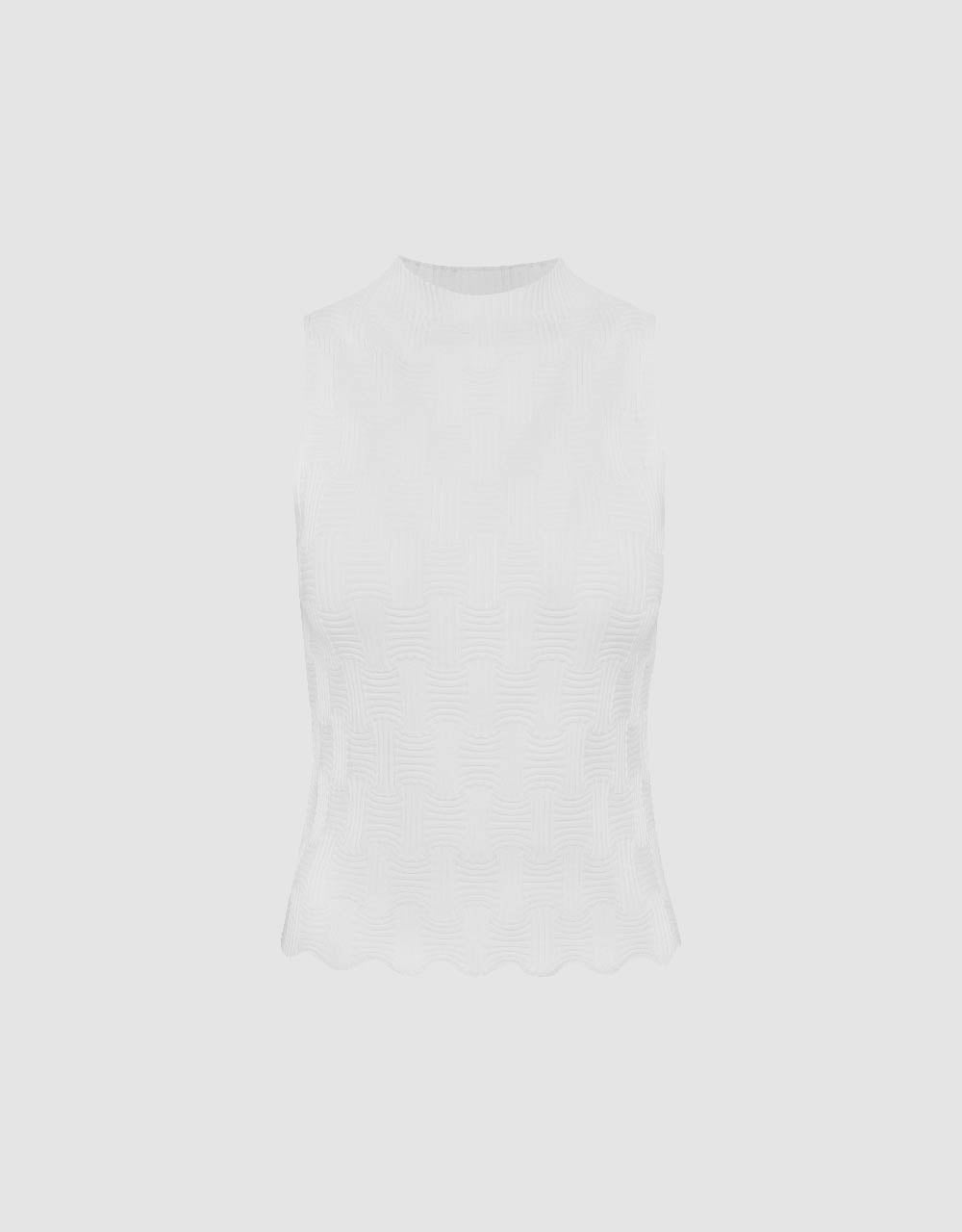 Crew Neck Knitted Tank Top