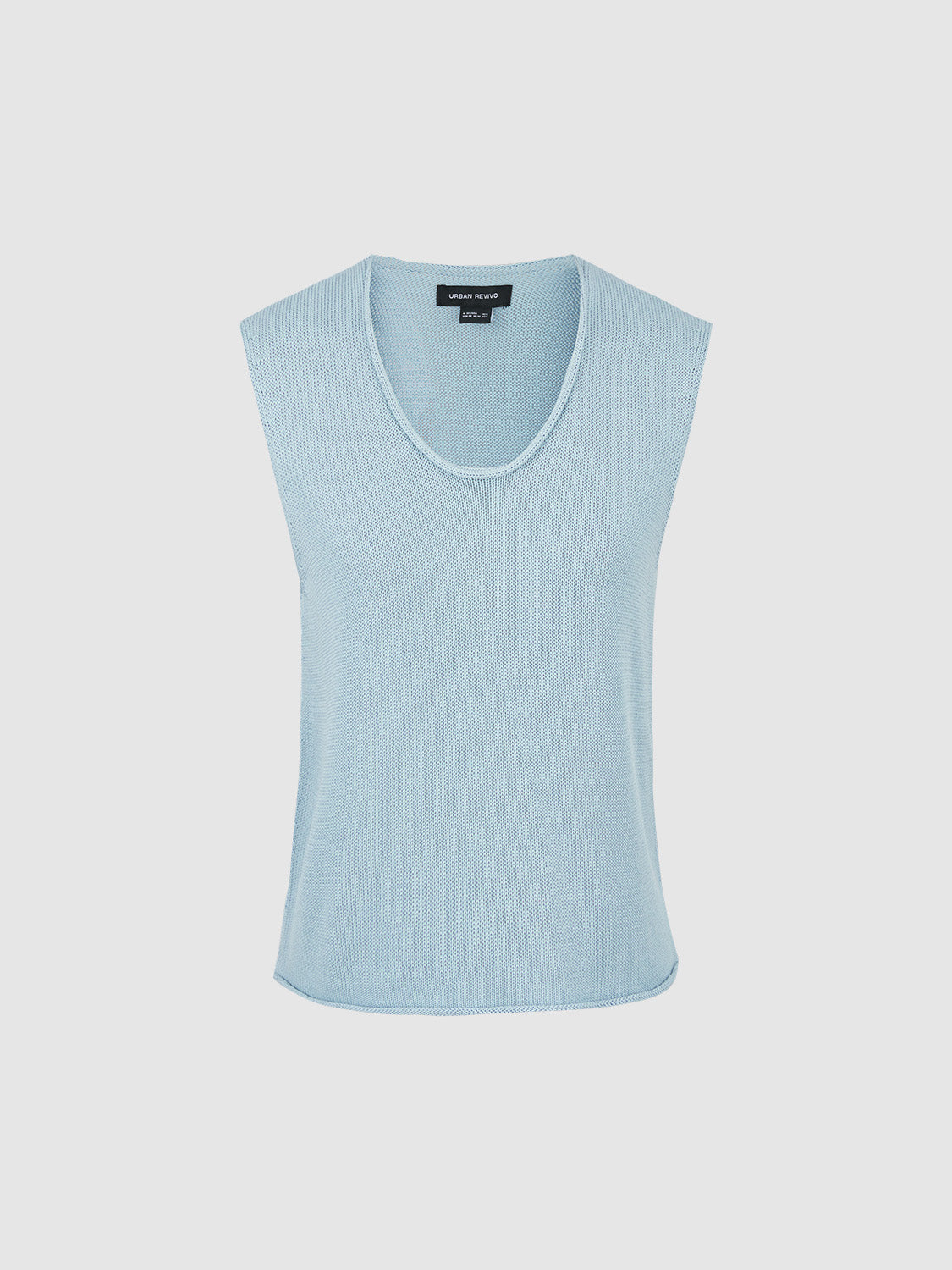 U Neck Skinny Knitted Tank Top