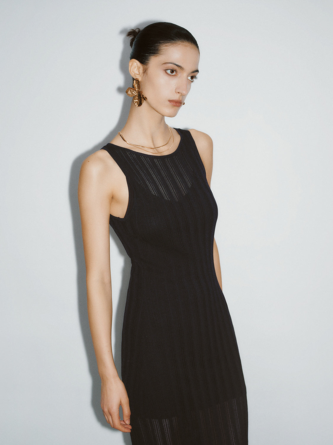 Boat Neck Skinny Knitted Dress