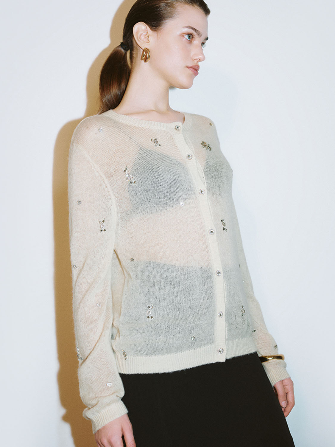 Knitted See-Through Cardigans