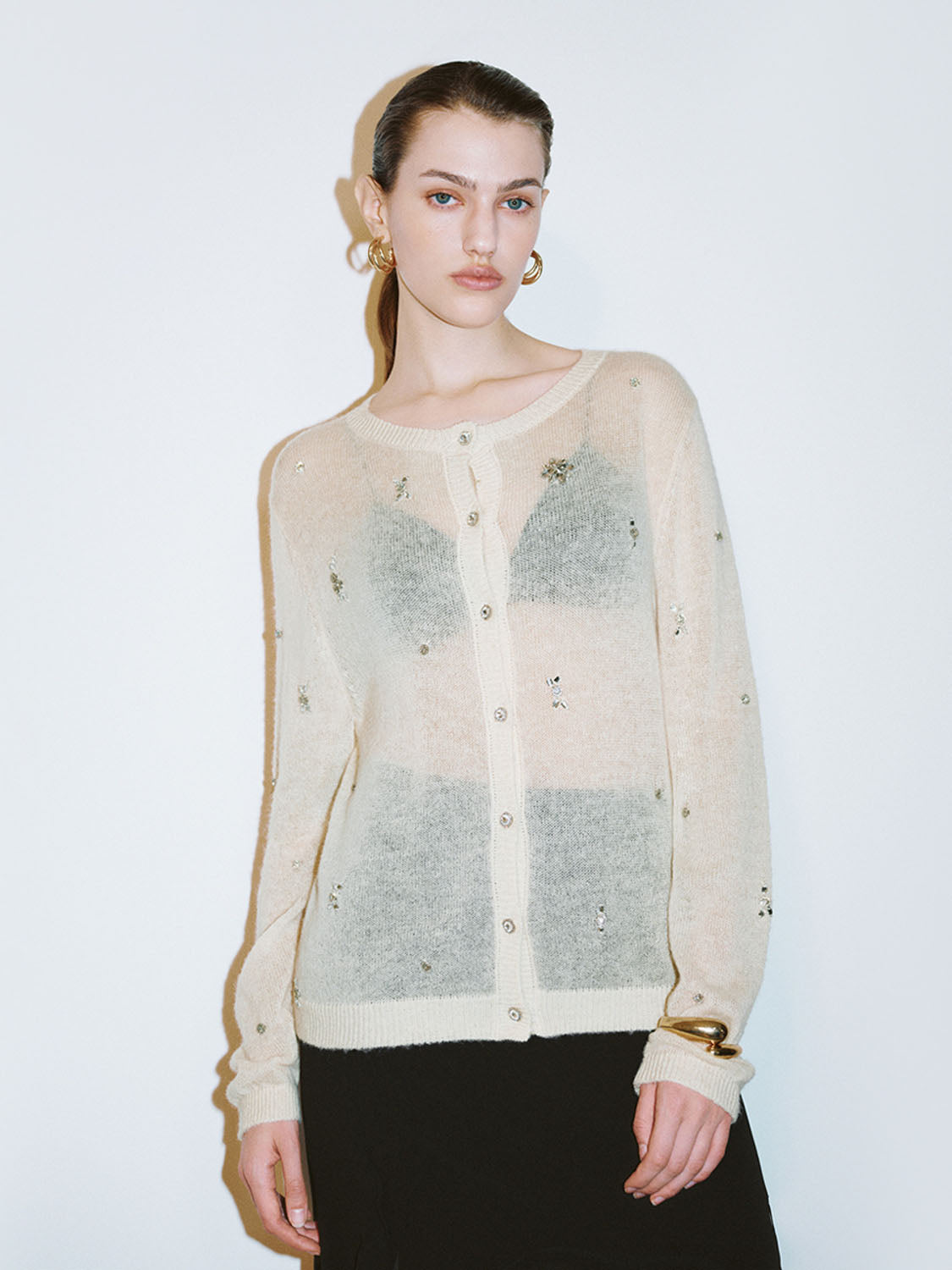 Knitted See-Through Cardigans