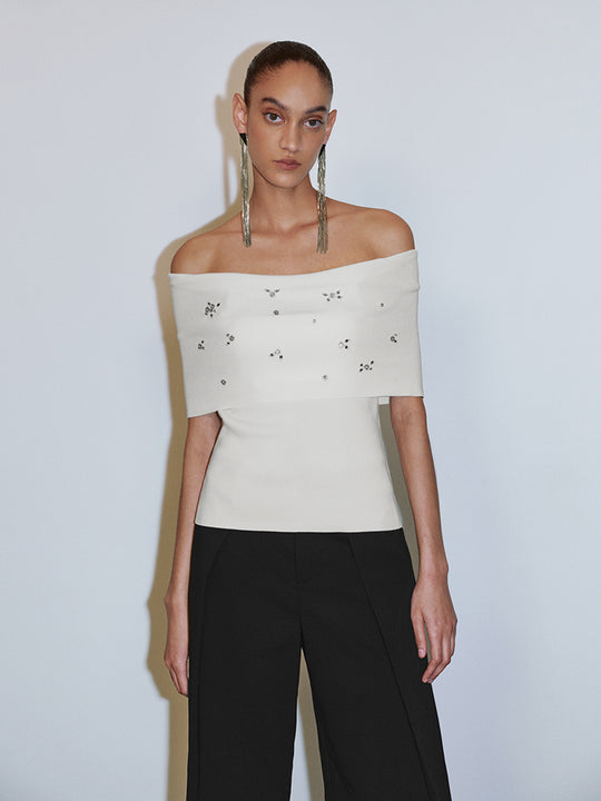 One Shoulder Knitted T-Shirts