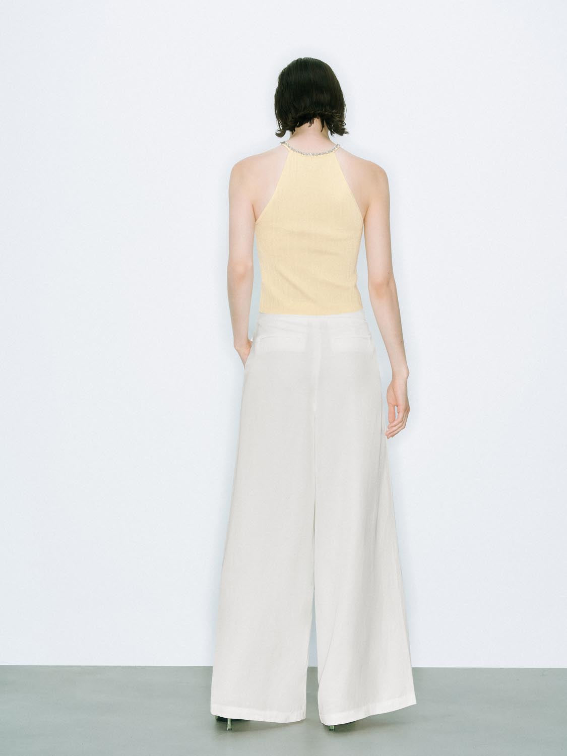 Halter Neck Knitted Tops