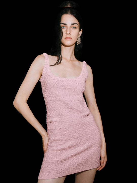 Sleeveless Knitted Mini Dresses
