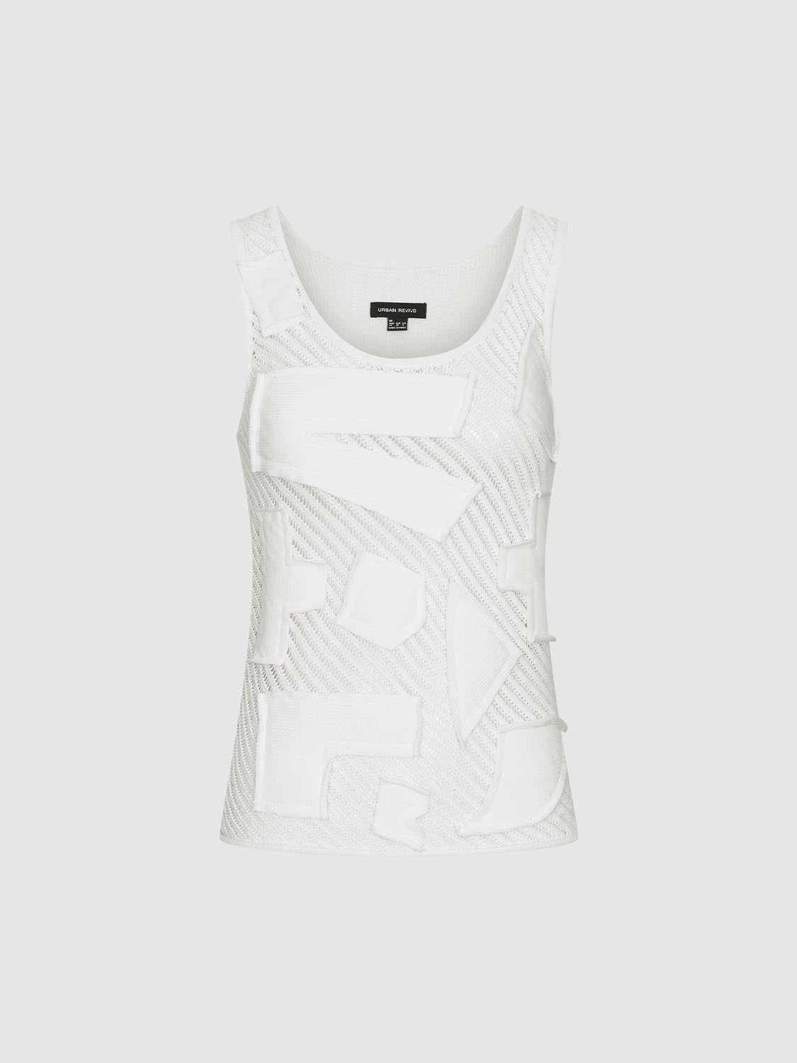 Collage Sleeveless Knitted T-Shirts
